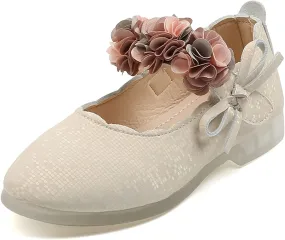 Baby Girl Bright Color Faux PU Shoe Hook and Loop Splicing Mesh Bowknot Sandals Solid Princess Wedding Floral Flat