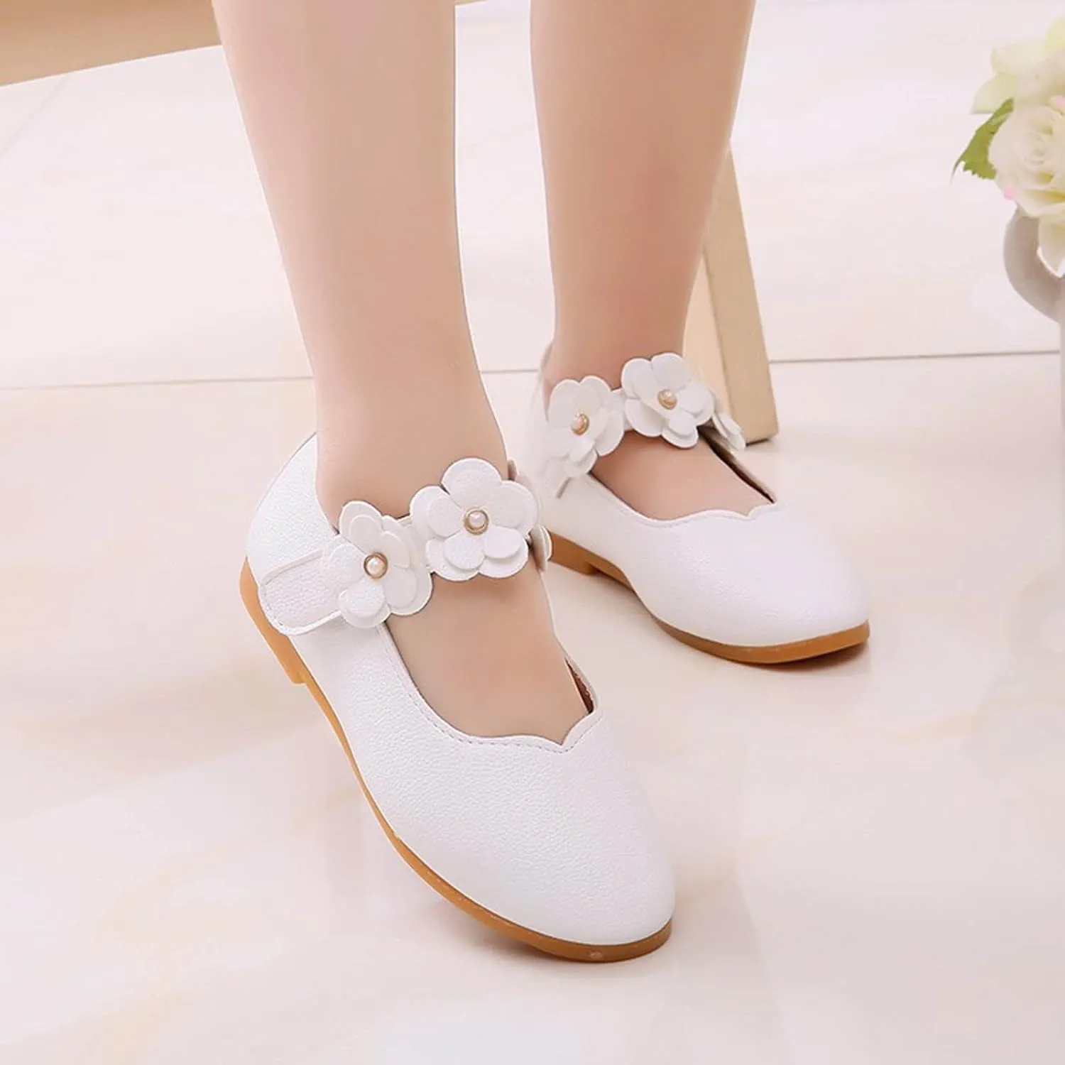 Flower Girl Shoes Cute Fashion Hollow Formal Shoes Soft Bottom Non-Slip Small Leather Shoes Princess Shoes, 5