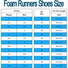 Foam Runners Shoes, Classic Foam Runners Sneakers, Cloud Slides Slip-On Beach Sandals Casual Walking Sneakers Lightweight Water Shoes for Women Men