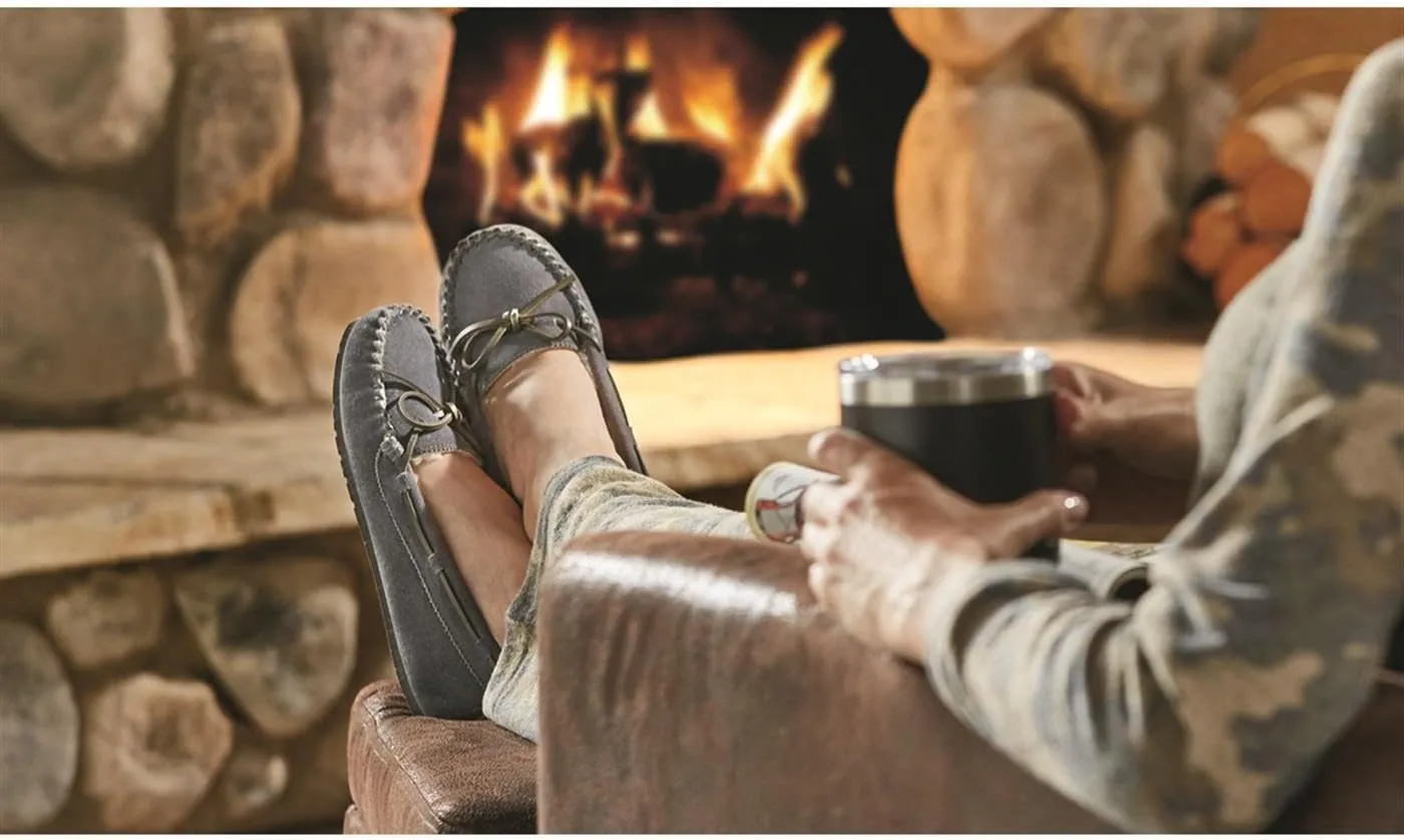 Guide Gear Fur-Lined Moccasin Slipper Shoes for Women, Ladies Bedroom House Slippers, Indoor and Outdoor