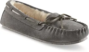Guide Gear Fur-Lined Moccasin Slipper Shoes for Women, Ladies Bedroom House Slippers, Indoor and Outdoor