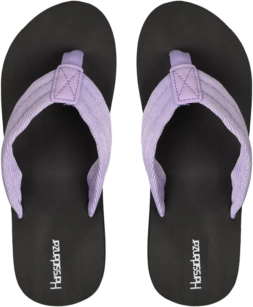 Harssidanzar Womens Platform Wedge Flip Flops Casual Summer Beach Comfortable Thong Sandals SL264US