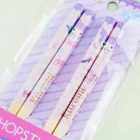 Kuromi Fancy Treasures Bamboo Chopsticks Set - 2 pairs