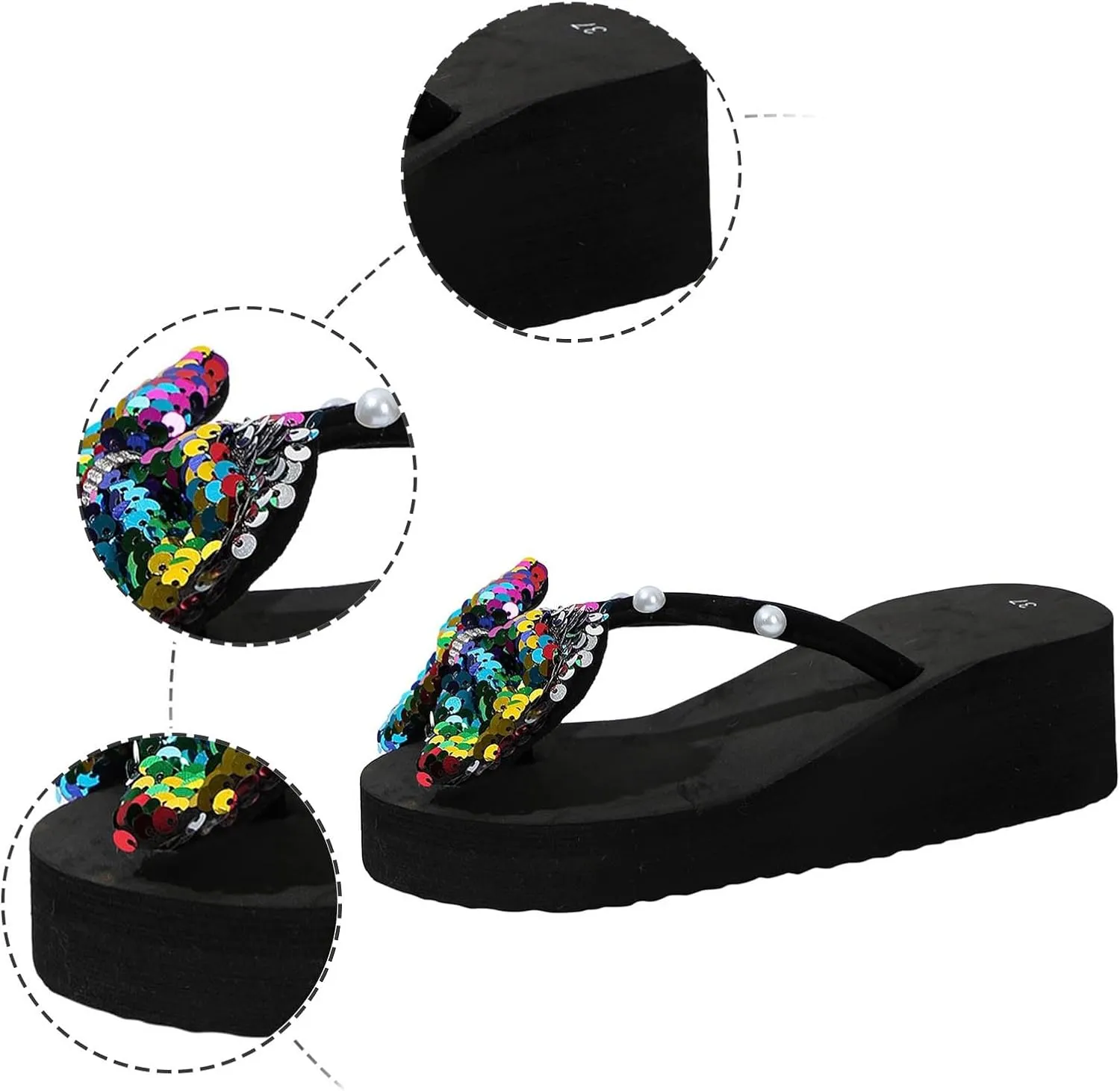 Sandals for Women Womens Arch Support Flip Flops Beach Flip Flops Women Comfortable Summer Beach Thong Sandals