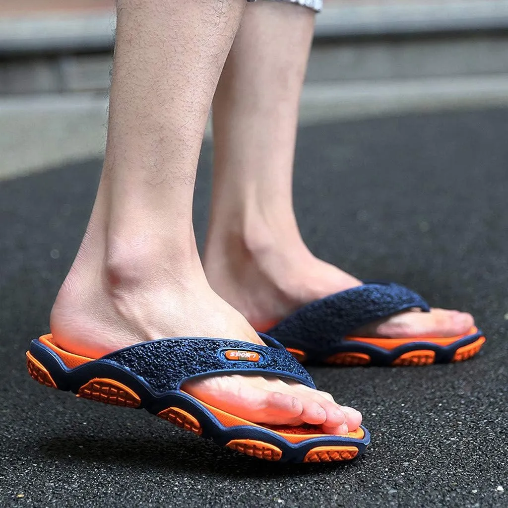 Thong Sandals Mens Flip Flops Slip on Slippers for Beach Comfortable Lightweight Open Toe Indoor Outdoor