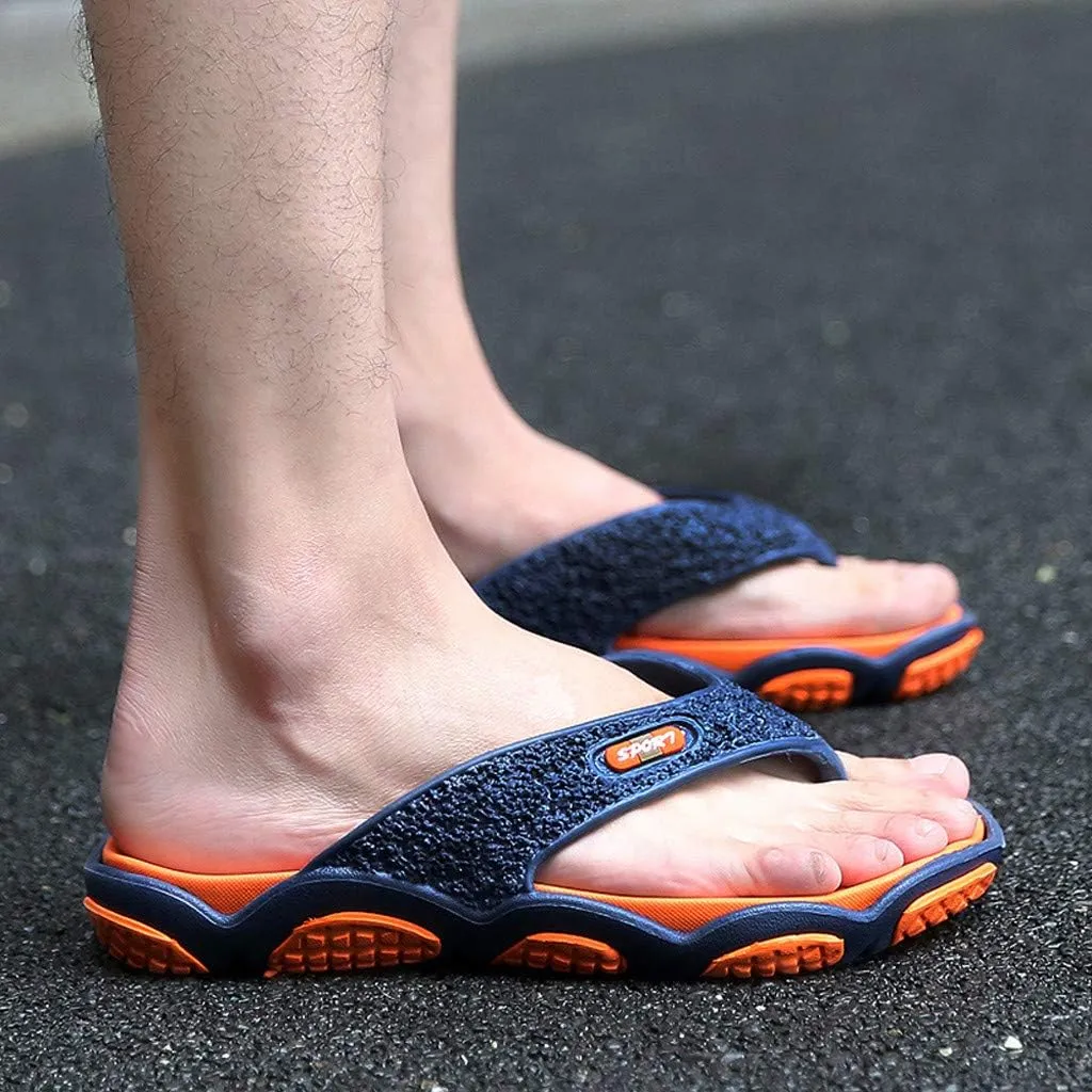 Thong Sandals Mens Flip Flops Slip on Slippers for Beach Comfortable Lightweight Open Toe Indoor Outdoor