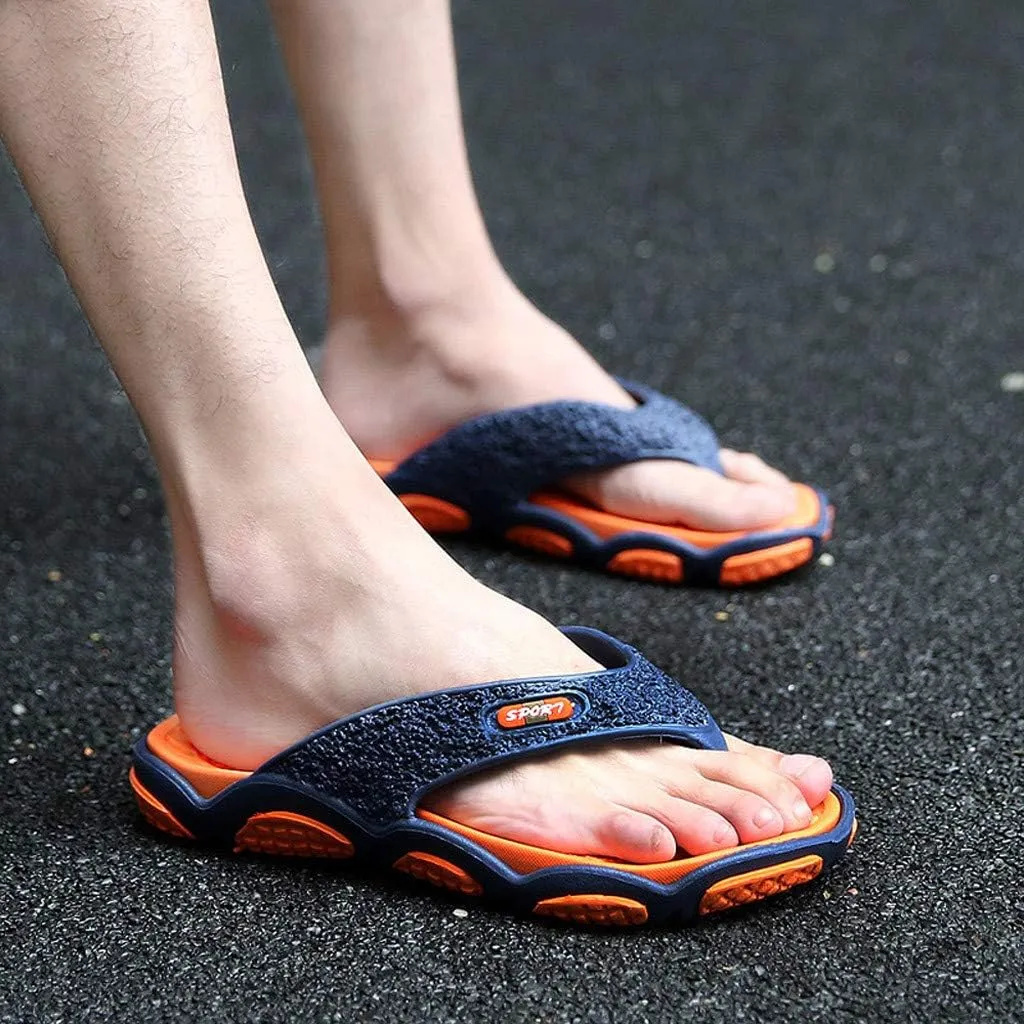 Thong Sandals Mens Flip Flops Slip on Slippers for Beach Comfortable Lightweight Open Toe Indoor Outdoor