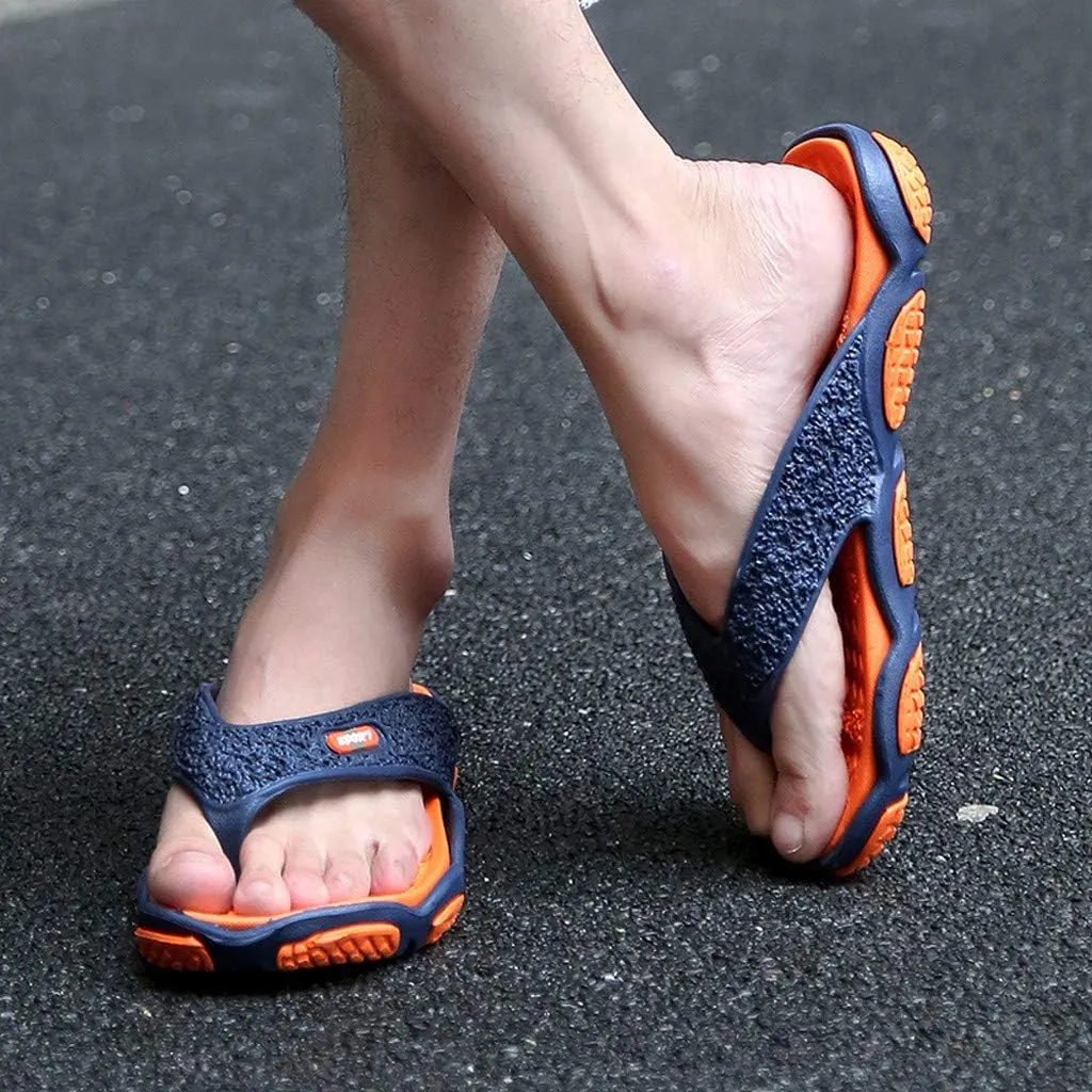 Thong Sandals Mens Flip Flops Slip on Slippers for Beach Comfortable Lightweight Open Toe Indoor Outdoor