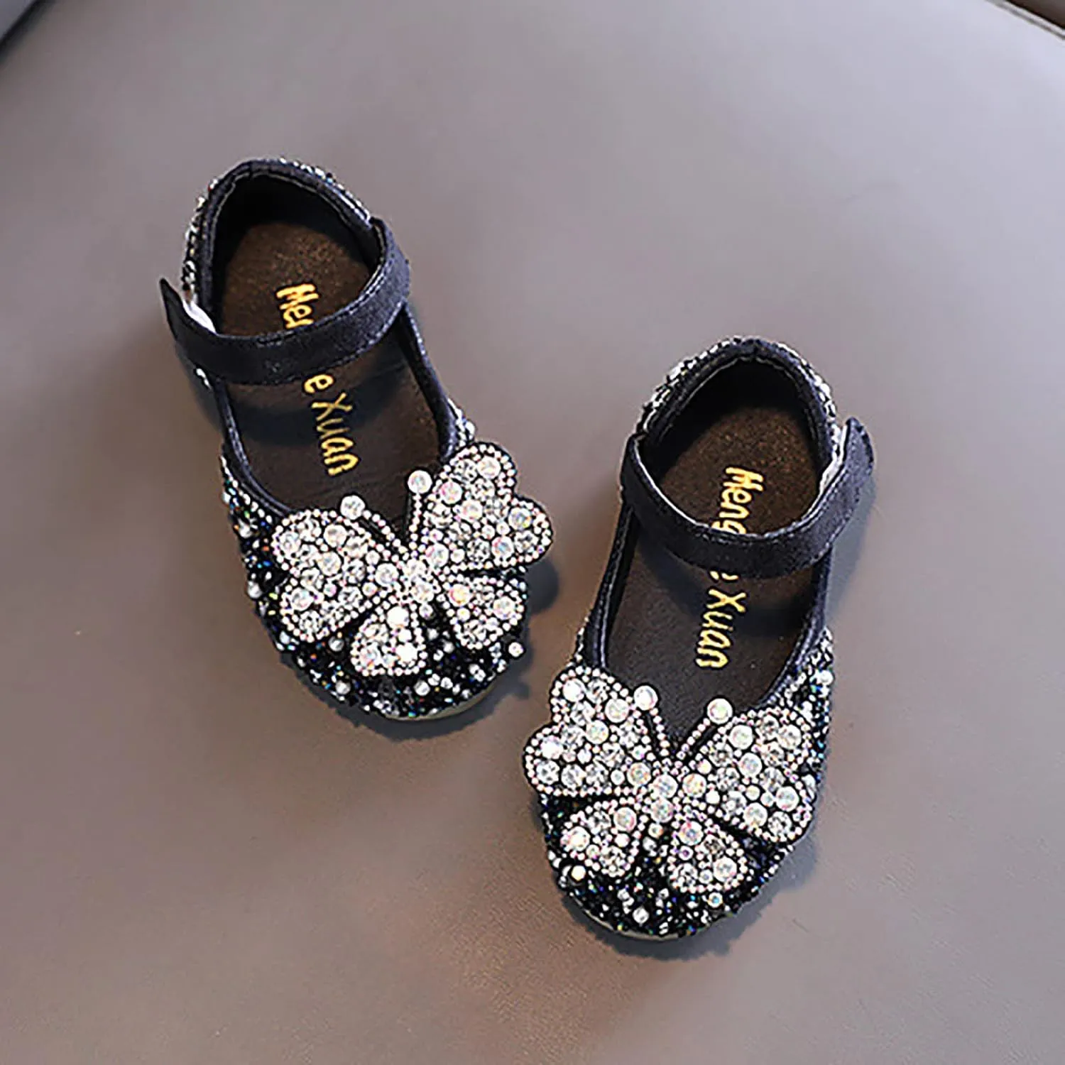 Toddler Flower Girl Dress Shoes Rhinstones Mary Jane Ballet Flats Kids Wedding Party Toddler Little Girls Sandals