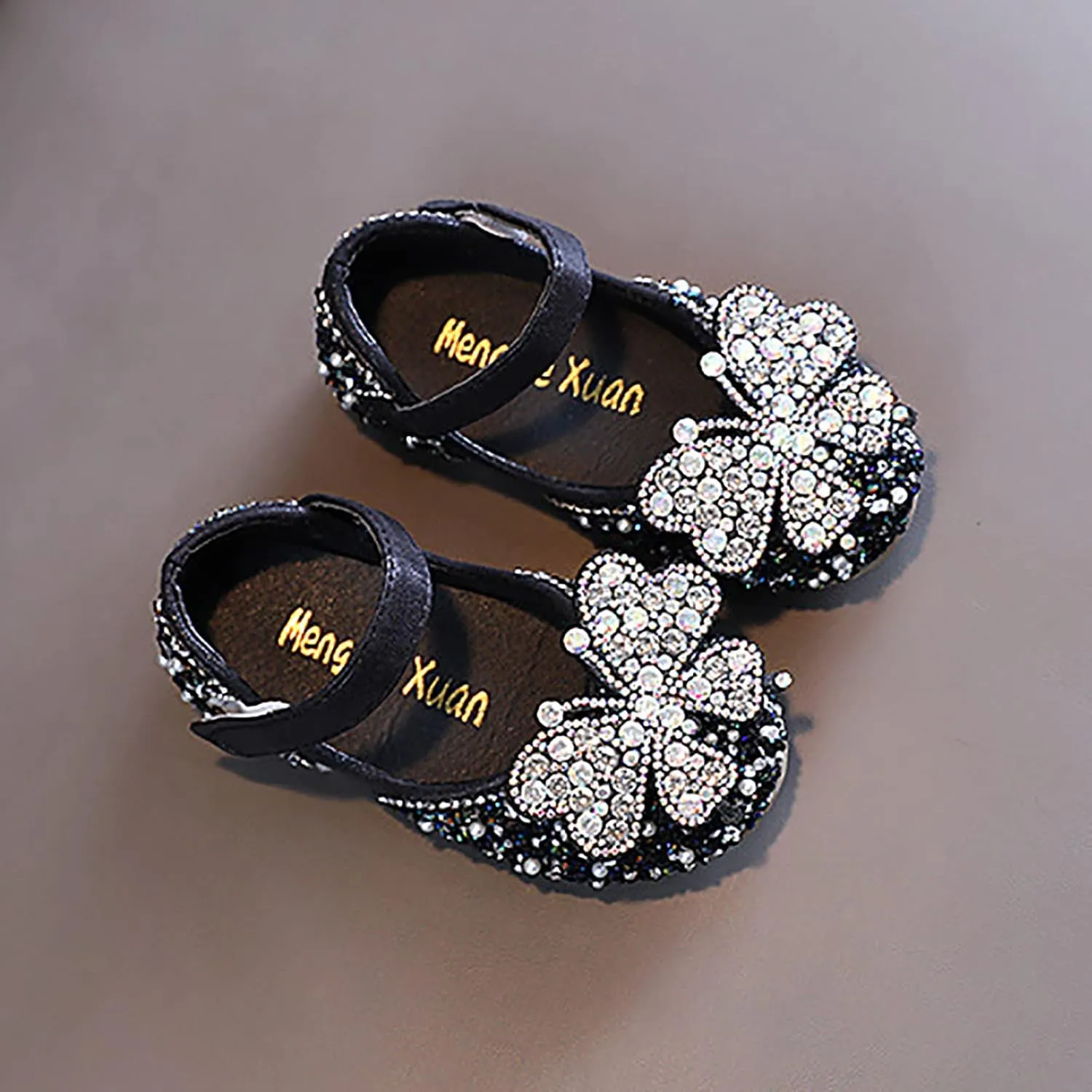 Toddler Flower Girl Dress Shoes Rhinstones Mary Jane Ballet Flats Kids Wedding Party Toddler Little Girls Sandals