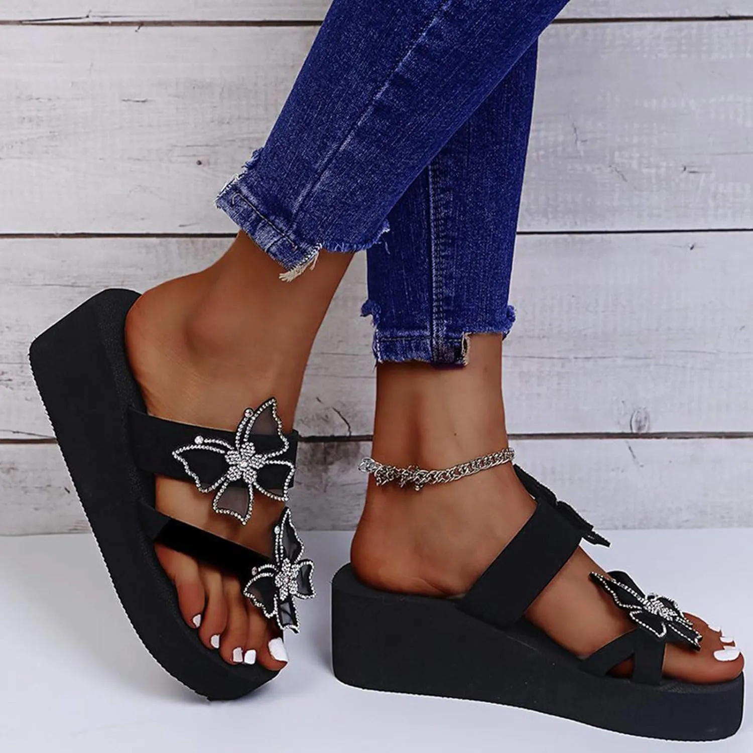 Women Flip Flops Comfortable Summer Beach Thong Sandals Womens Black Sandals Women's Arch Support Flip Flops