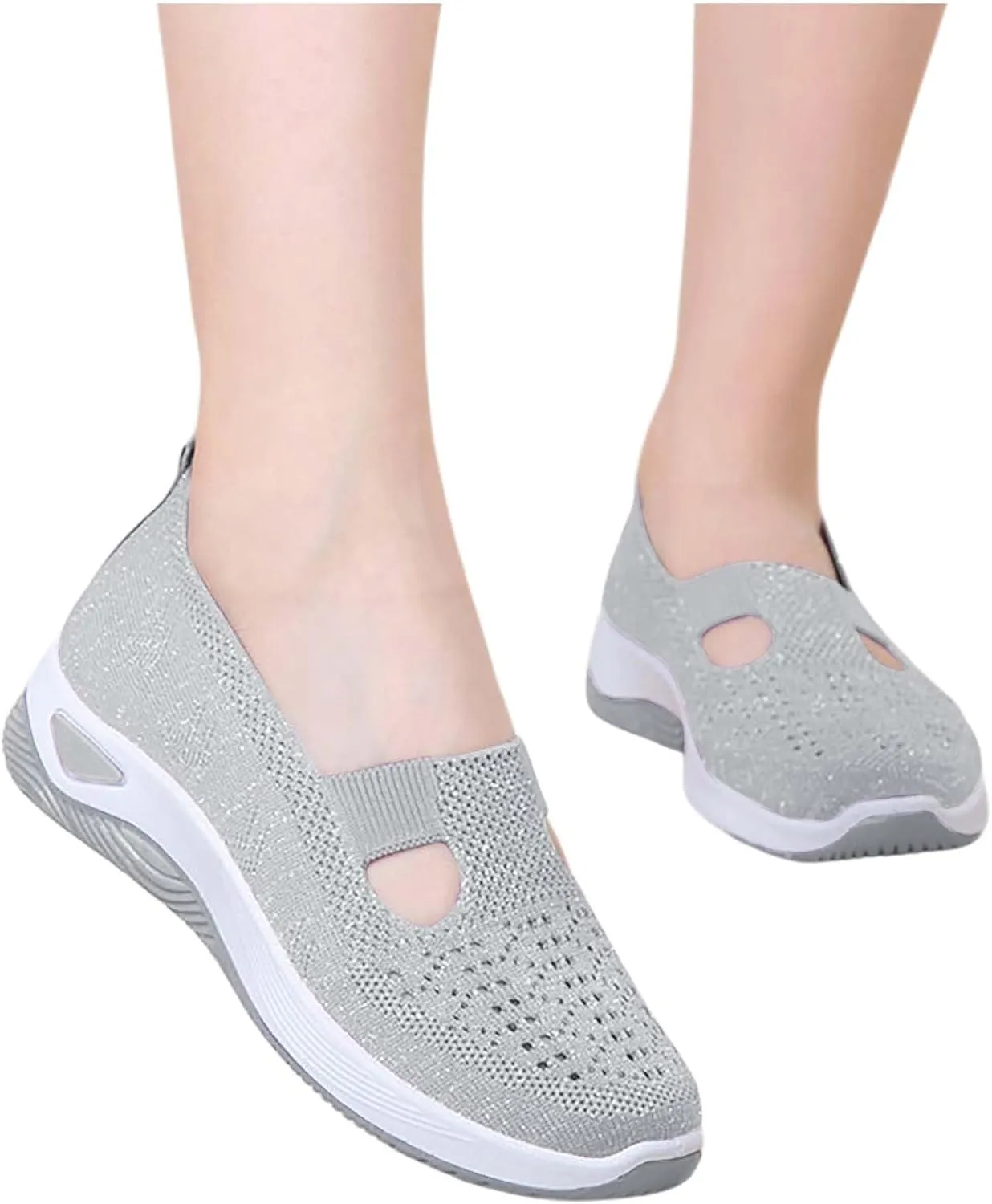 Women Walking Shoes Sock Sneakers Slip-On Breath Mens Tennis Shoes Mesh Men's Casual Shoes Women's Fashion Sneakers Black Tennis Shoe Trainers Shoe