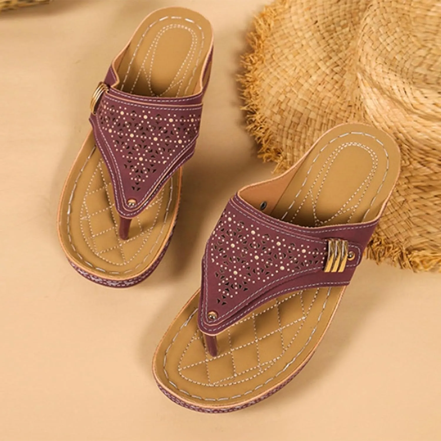 Women's Sandals Comfort Beach Thong Sandals Indoor Outdoor Womens Sandals Womens Arch Support Flip Flops