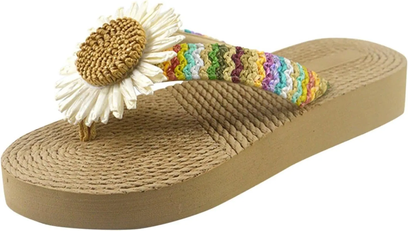 Women's Summer Non Slip Home Bathroom Slip On Flat Beach Open Toe Breathable Sandals Flip Flops Shoes Silver Flip Flops for Women Size 8