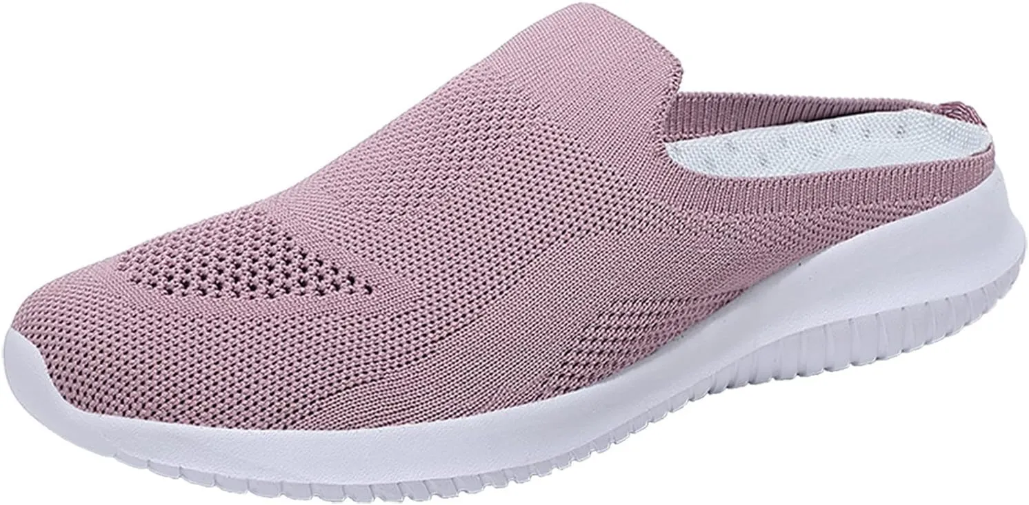 ZSpzx Women's Slip On Loafers Low Top Mesh Ballet Flat Nurse Walking Sneakers Round Toe Memory Foam Casual Boat Shoes Jogging Comfortable Closed Toe Lightweight Shoes for Daily Wear